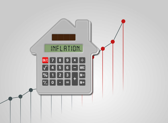 Calculator House, power consumption chart, concept inflation